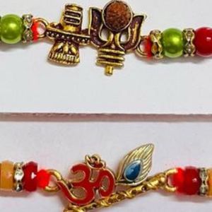 HKF AUSPICIOUS 4 Pcs Rakhi Combo