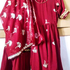 Beautiful Round Kurti With Lehenga Stitch 💝