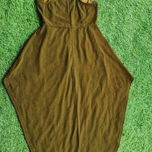 ❗Scullers: Olive green High Low long Top