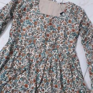 Floral Printed Short Frock