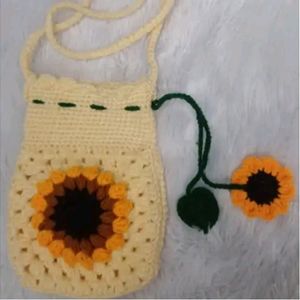 Crochet Sunflower Bag