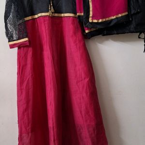 Anarkali kameez With Churidhar And Dupatta