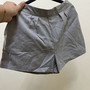 Grey High Waist Shorts