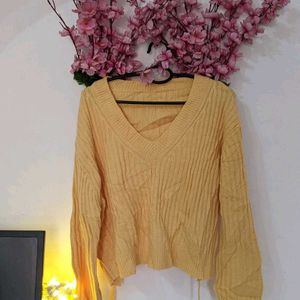 Butter Yellow Sweater Top