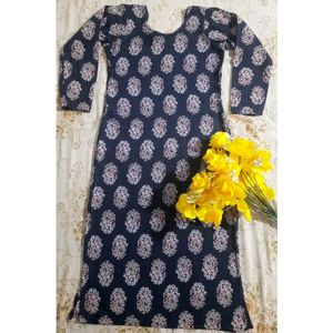 Women's Stylish Navy Blue Kurti