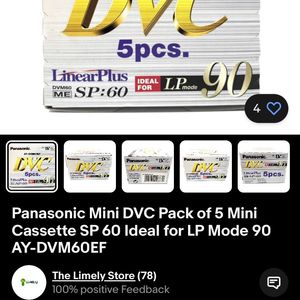 RARE Panasonic Mini DVC Cassettes (Pack of 5)