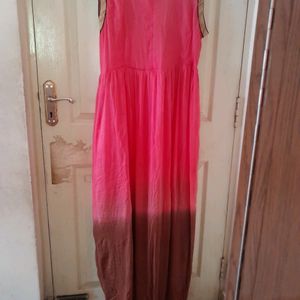 Designer Full Length Gown With Unstitched Pant