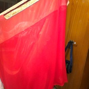Red 🔴 Fancy  Silk Saree