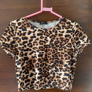 Shein Leopard Print Top