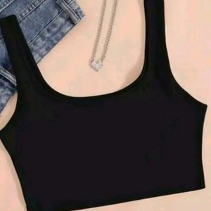 White N Black Crop Top