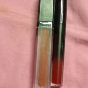 Combo Of 2 Lipglosses Red + Rust Shade