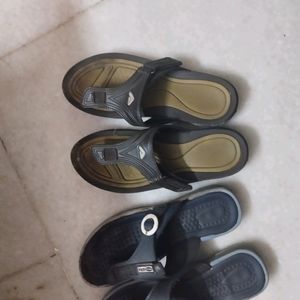 THREE ADDA SLIPPERS and one doctor walk slipper