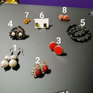 Pair Of 8 Combo Earrings For Daily Wear