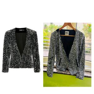 Sequins black blazer