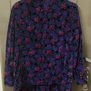 Floral Velvet Blazer