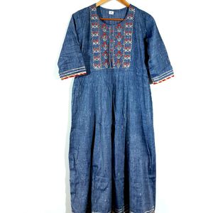 Grey Embroidered Kurta (Women's)