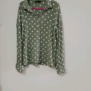 Polka Dot Shirt Top