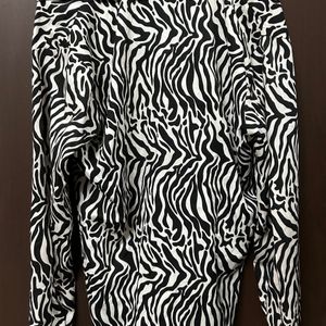 Zebra Print Oversised Shirt