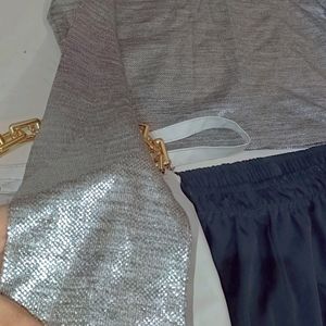 Silver 🖇️Shimmery Top🎀