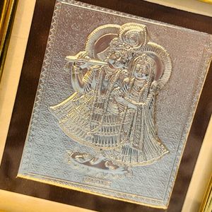 Radha Krishna 999 Silver mini frame