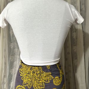 Combo White And Grey Skirt