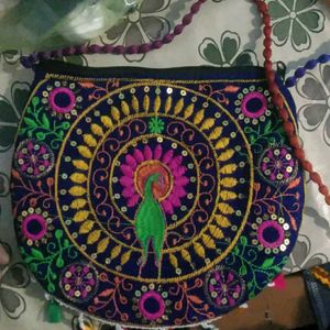 Hand Made Bag With Some Traditional Designs.