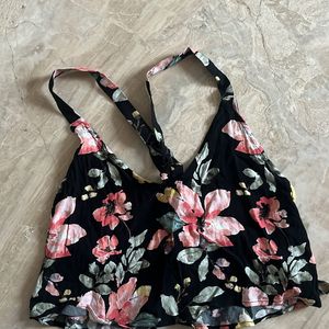 Black Floral Top