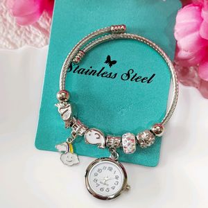 Charms With Watch Kada Bracelet