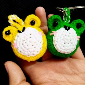 Humble Hooks-Crochet Cute Frog Keychain