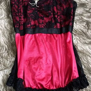 Pink Lace Gothic Halloween Corset