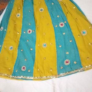 Lahenga Choli Fabric And Dupatta Semi Stitched