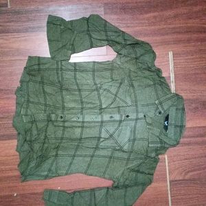 Olive Green Women Formal Shirt