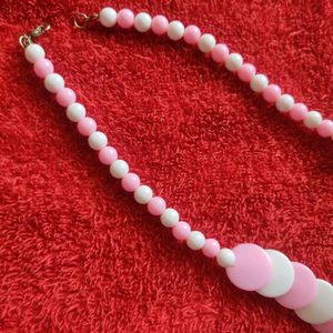 Pink Beaded Necklace For Women