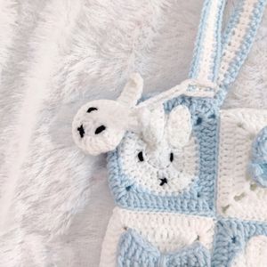 Crochet Miffy-bow Tote Bag