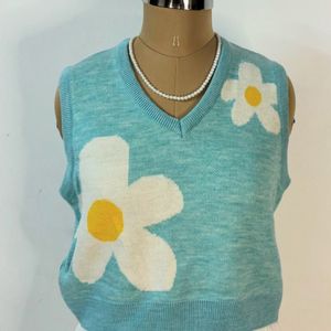 Pretty Floral Sweater Vest