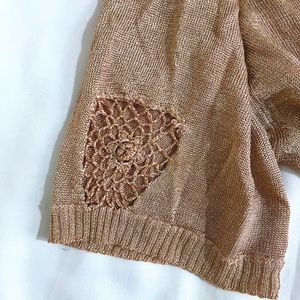 Pinterest Nude Shinny Knitted Top By Good Splendid