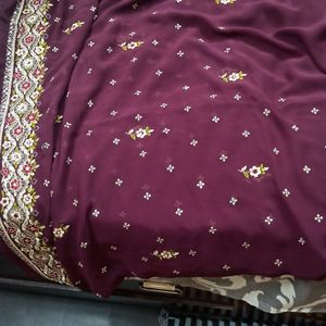 Brown Saree