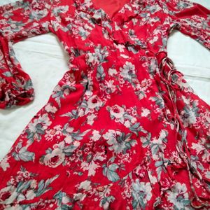 Imported Softest Flowy Fabric Wrap Dress