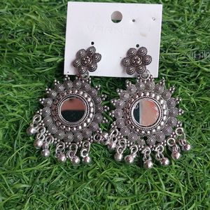 Beautiful Oxidised Silver Jhumka