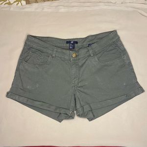 H&M Olive Green Denim Shorts