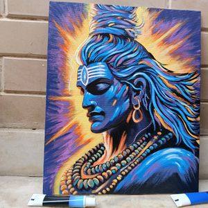 Abstract Shiv Canvas Painting