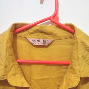 Korean Top Mustard In Color Bust Fits 36-40