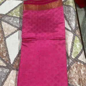 Art Silk Rose Colour Saree