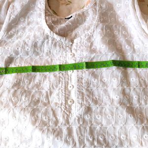 White Chikankari Kurta