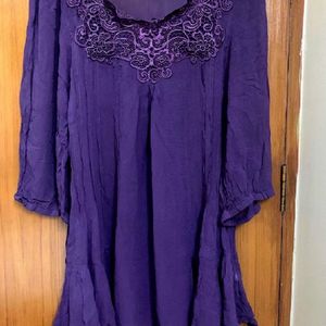 Together Sheer Purple Tunic