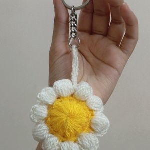 Crochet Daisy Keychain 🌼🌼