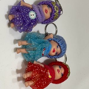 3 Pieces Doll Key rings