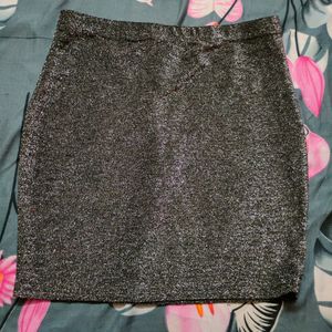 Grey Shimmering Party Wear Skirt