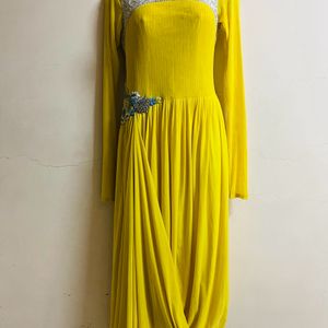 Vintage Long Designer Yellow Gown💛