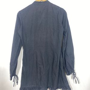 Charcoal Embroidery Tunic